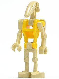 LEGO Minifigure -- Battle Droid Commander with Straight Arm and Yellow Torso-Star Wars -- SW0184 -- Creative Brick Builders
